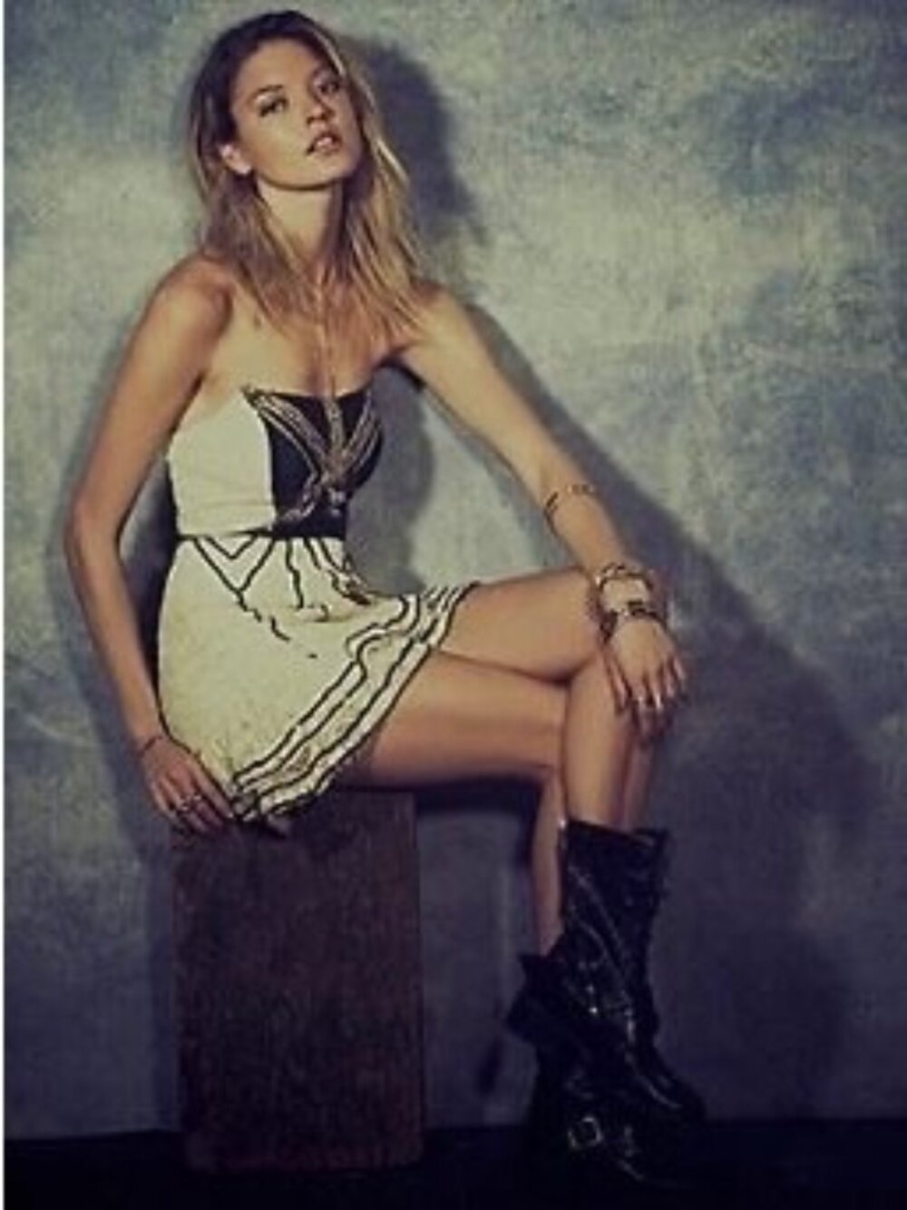 NWT Free People Cream Black Lace Sequin Mini Dress | Whimsigoth Luxe Coquette 8 - Picture 1 of 16
